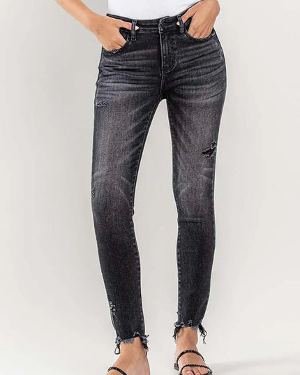 Lovervet Raw Hem Cropped Skinny Jeans - THE AMERICAN BLUE
