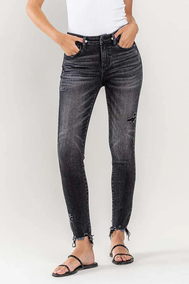 Lovervet Raw Hem Cropped Skinny Jeans - THE AMERICAN BLUE