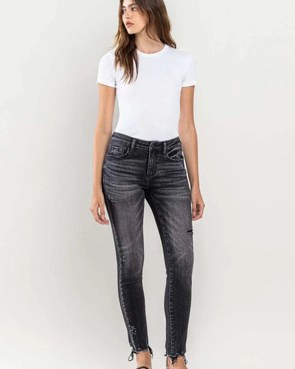 Lovervet Raw Hem Cropped Skinny Jeans - THE AMERICAN BLUE