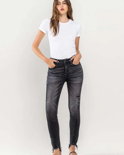 Lovervet Raw Hem Cropped Skinny Jeans - THE AMERICAN BLUE