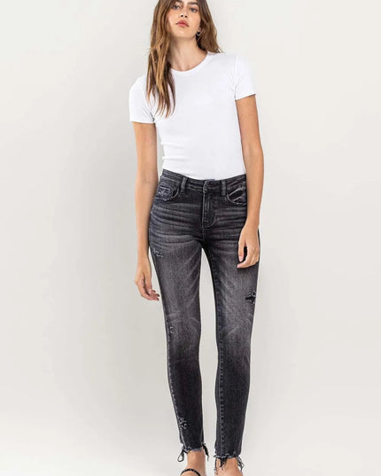 Lovervet Raw Hem Cropped Skinny Jeans - THE AMERICAN BLUE