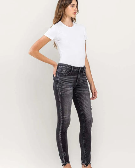 Lovervet Raw Hem Cropped Skinny Jeans - THE AMERICAN BLUE