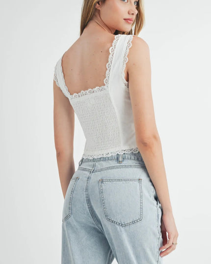 MABLE Pleated Front Detail Straight Jeans - THE AMERICAN BLUE