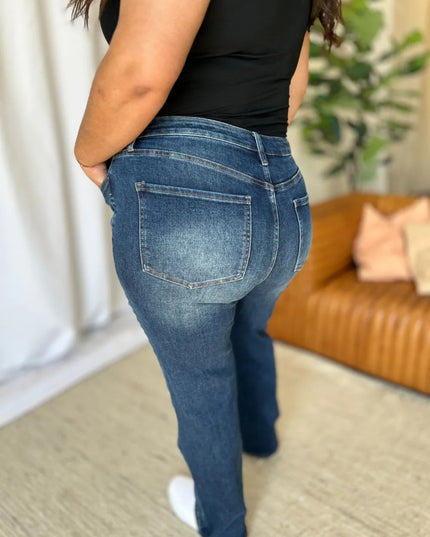 RFM Full Size High Rise Straight Tummy Control Jeans - THE AMERICAN BLUE