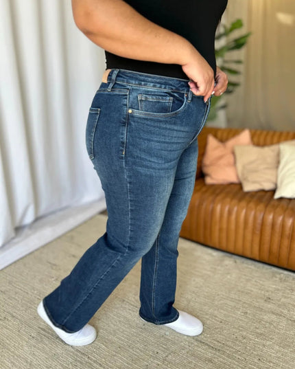 RFM Full Size High Rise Straight Tummy Control Jeans - THE AMERICAN BLUE