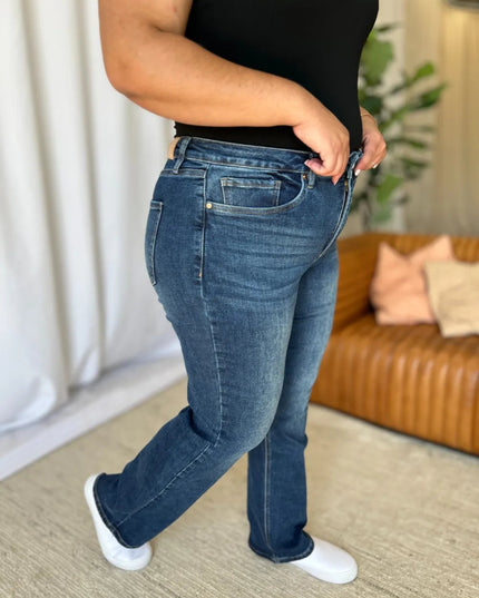 RFM Full Size High Rise Straight Tummy Control Jeans - THE AMERICAN BLUE
