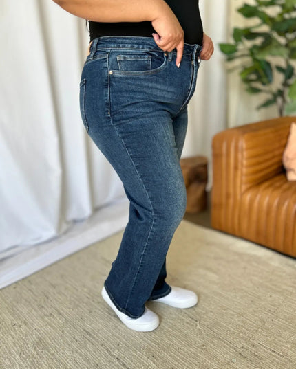 RFM Full Size High Rise Straight Tummy Control Jeans - THE AMERICAN BLUE