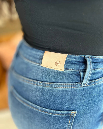 RFM Full Size High Rise Tummy Control Wide Leg Jeans - THE AMERICAN BLUE