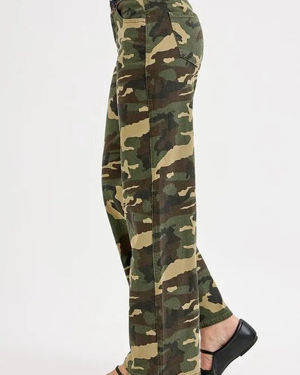 RISEN Camouflage Wide Leg Jeans - THE AMERICAN BLUE