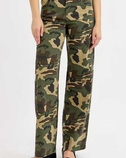 RISEN Camouflage Wide Leg Jeans - THE AMERICAN BLUE