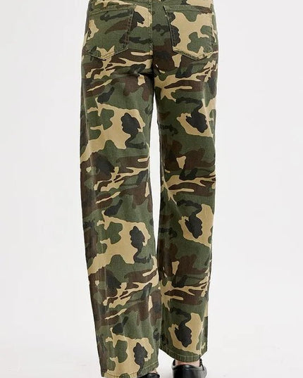 RISEN Camouflage Wide Leg Jeans - THE AMERICAN BLUE