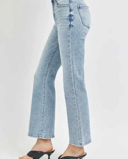 RISEN Full Size High Rise Ankle Flare Jeans - THE AMERICAN BLUE