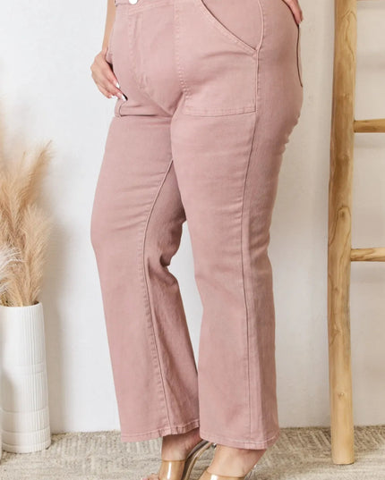 RISEN Full Size High Rise Ankle Flare Jeans - THE AMERICAN BLUE
