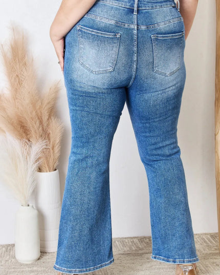 RISEN Full Size High Rise Ankle Flare Jeans - THE AMERICAN BLUE