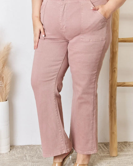 RISEN Full Size High Rise Ankle Flare Jeans - THE AMERICAN BLUE