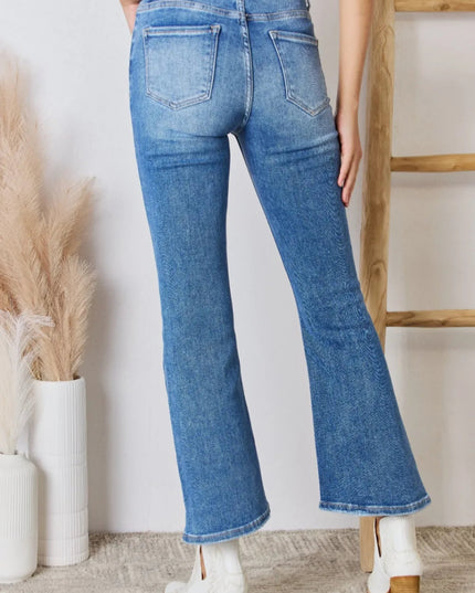 RISEN Full Size High Rise Ankle Flare Jeans - THE AMERICAN BLUE
