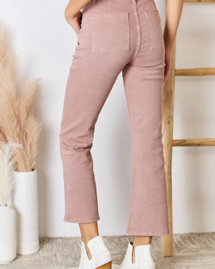 RISEN Full Size High Rise Ankle Flare Jeans - THE AMERICAN BLUE