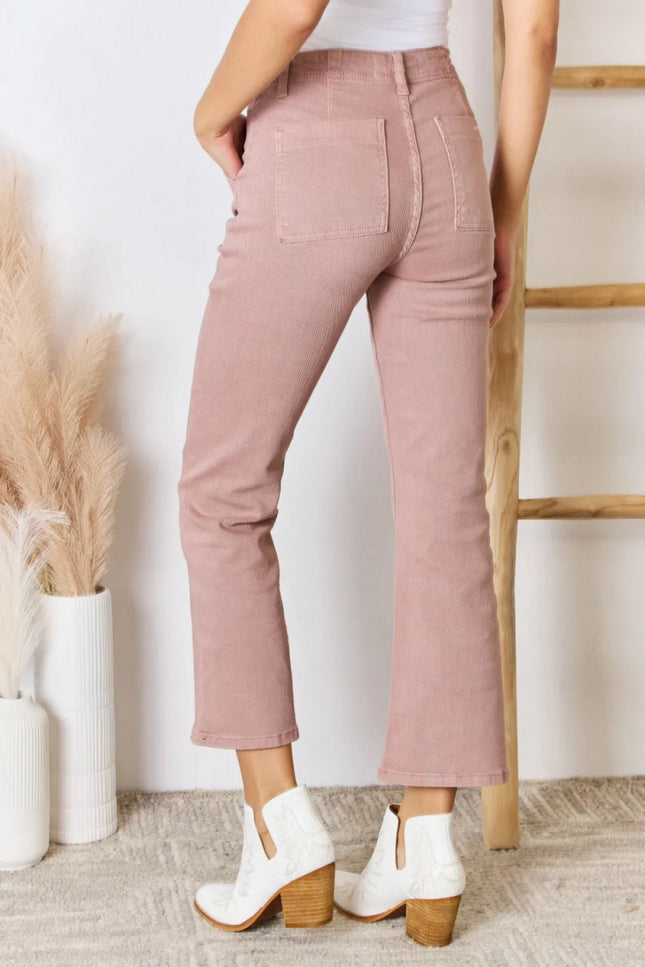 RISEN Full Size High Rise Ankle Flare Jeans - THE AMERICAN BLUE