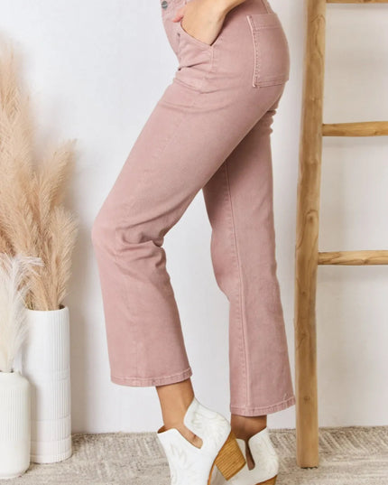 RISEN Full Size High Rise Ankle Flare Jeans - THE AMERICAN BLUE