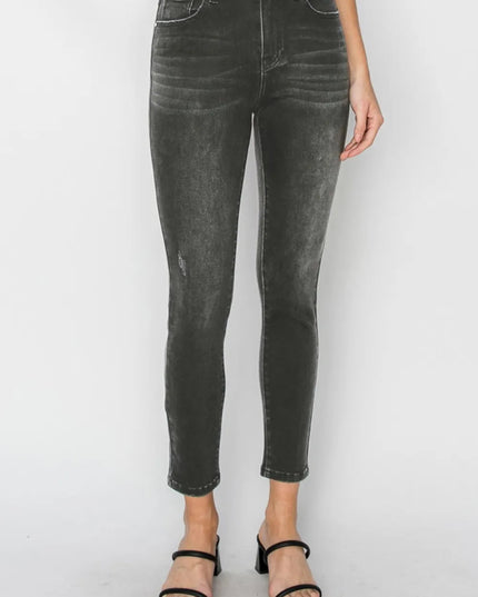 RISEN Full Size High Rise Ankle Skinny Jeans - THE AMERICAN BLUE