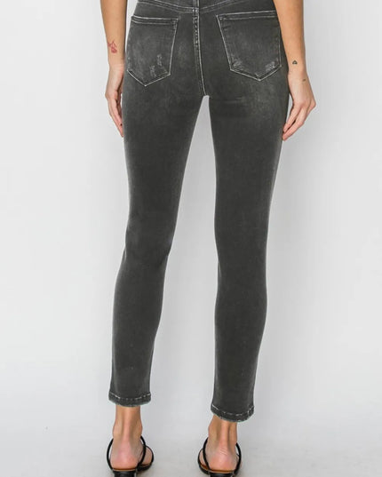 RISEN Full Size High Rise Ankle Skinny Jeans - THE AMERICAN BLUE