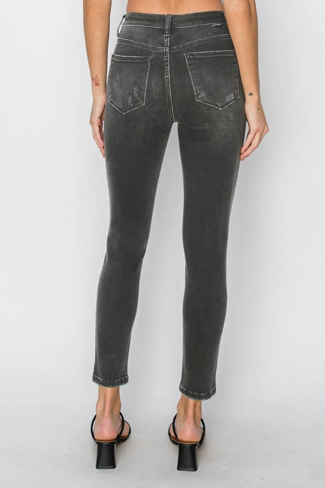 RISEN Full Size High Rise Ankle Skinny Jeans - THE AMERICAN BLUE