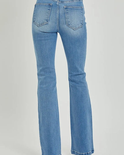 RISEN Full Size High Rise Button Fly Bootcut Jeans - THE AMERICAN BLUE
