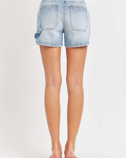 Risen Full Size High Rise Denim Shorts - THE AMERICAN BLUE