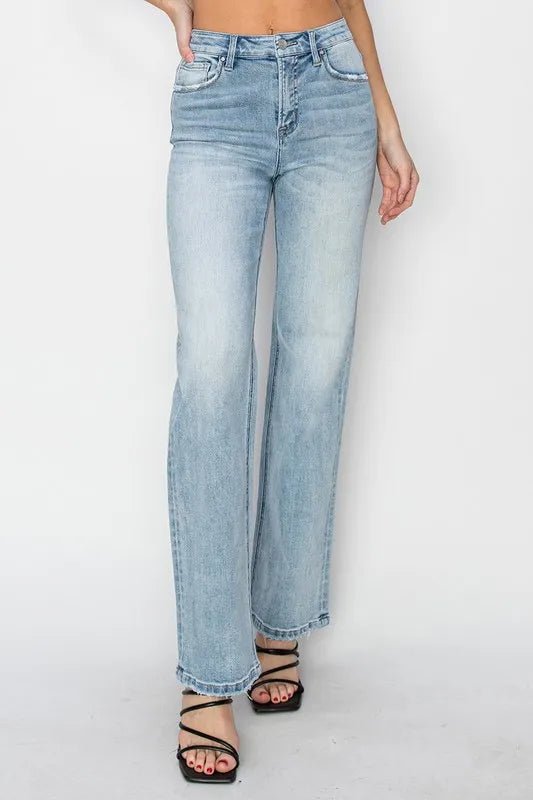 RISEN Full Size High Rise Straight Jeans Plus Size - THE AMERICAN BLUE