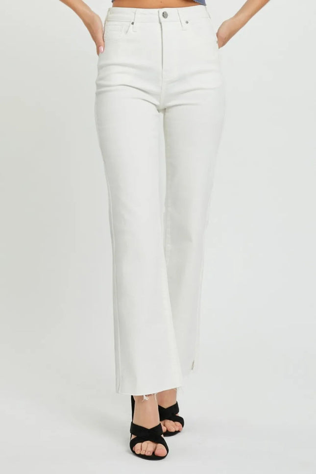 RISEN Full Size High Rise Tummy Control Straight Jeans - THE AMERICAN BLUE
