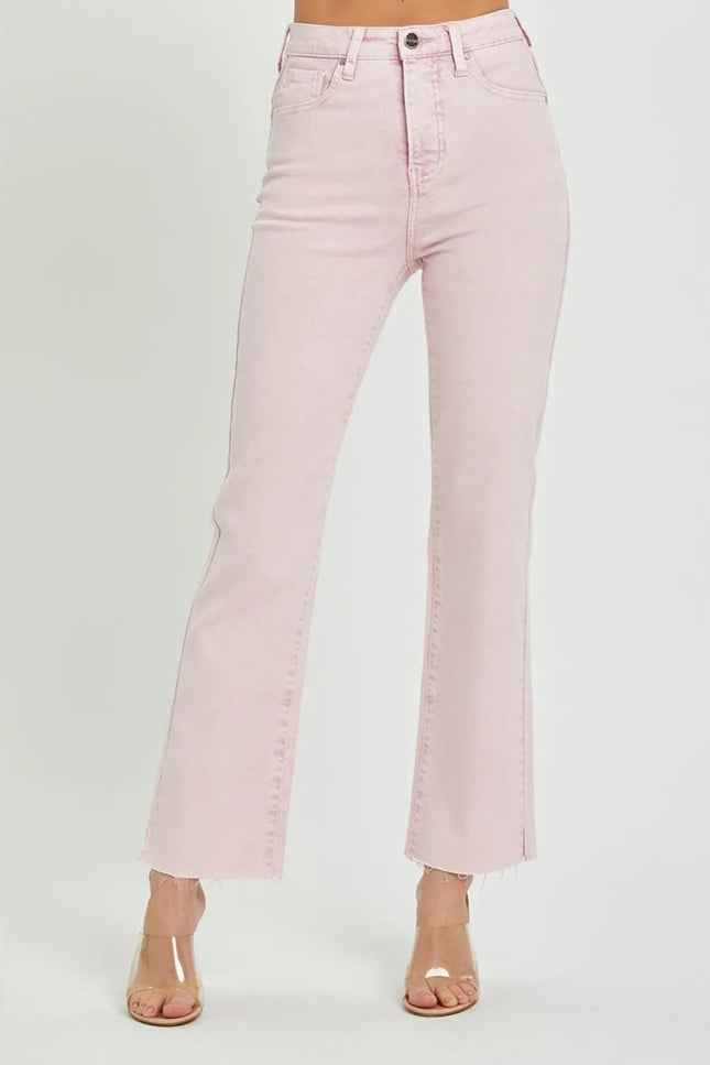 RISEN Full Size High Rise Tummy Control Straight Jeans - THE AMERICAN BLUE
