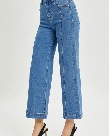 RISEN Full Size High Rise Wide Leg Jeans - THE AMERICAN BLUE