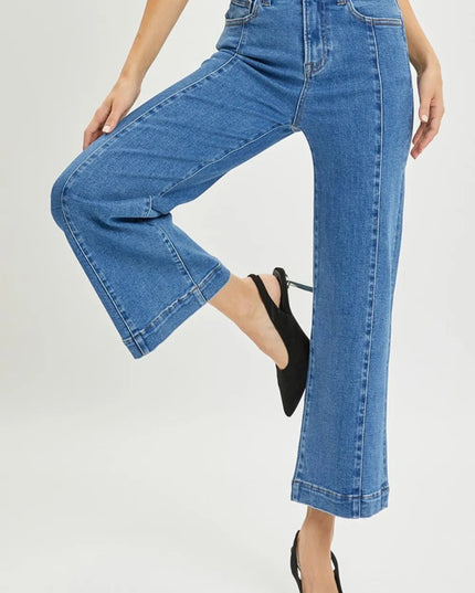 RISEN Full Size High Rise Wide Leg Jeans - THE AMERICAN BLUE