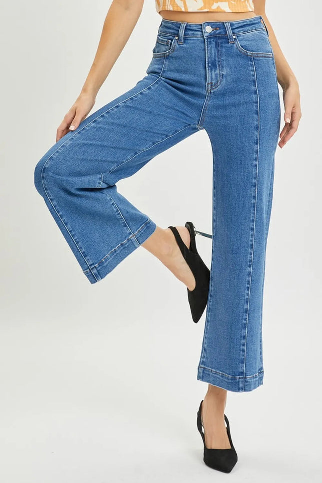RISEN Full Size High Rise Wide Leg Jeans - THE AMERICAN BLUE