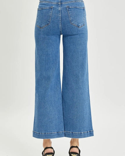 RISEN Full Size High Rise Wide Leg Jeans - THE AMERICAN BLUE