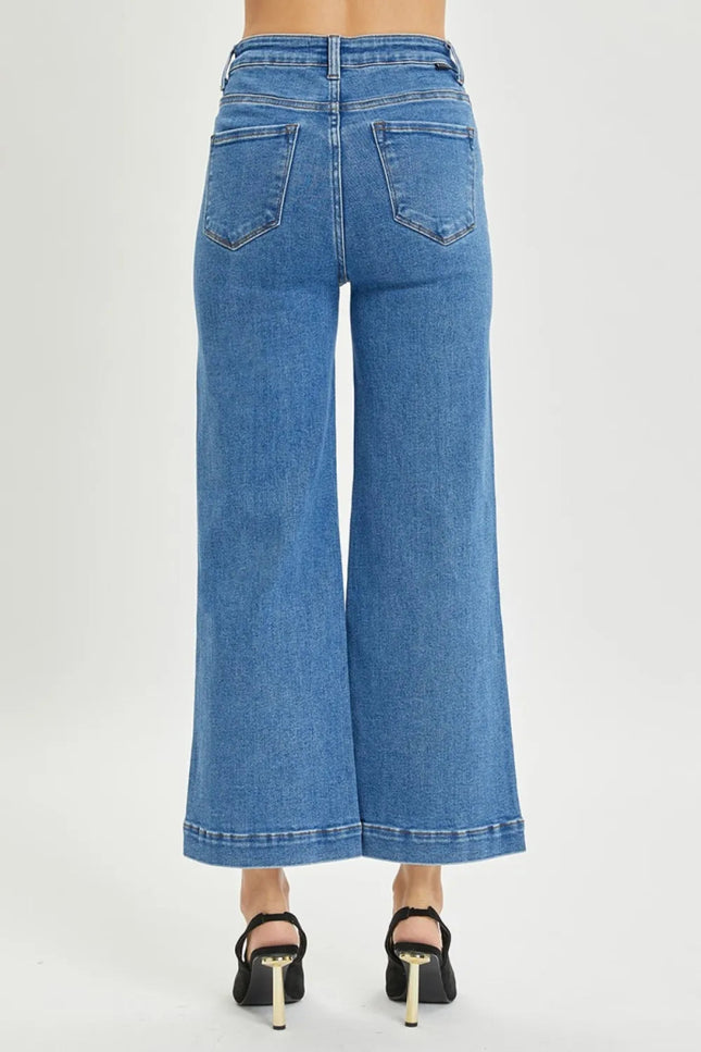 RISEN Full Size High Rise Wide Leg Jeans - THE AMERICAN BLUE