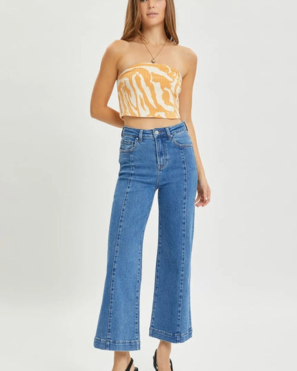 RISEN Full Size High Rise Wide Leg Jeans - THE AMERICAN BLUE