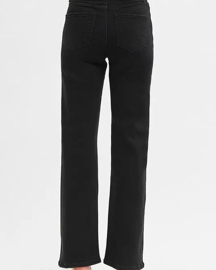 RISEN Full Size High Rise Wide Leg Jeans Plus Size - THE AMERICAN BLUE