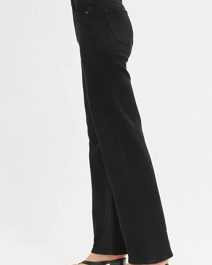 RISEN Full Size High Rise Wide Leg Jeans Plus Size - THE AMERICAN BLUE