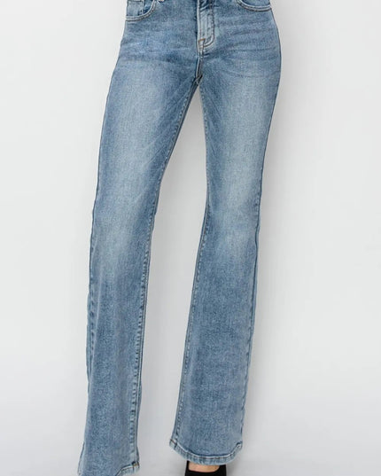 RISEN Full Size Mid Rise Bootcut Jeans - THE AMERICAN BLUE