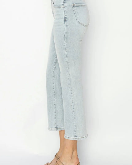 RISEN Full Size Mid Rise Cropped Flare Jeans - THE AMERICAN BLUE