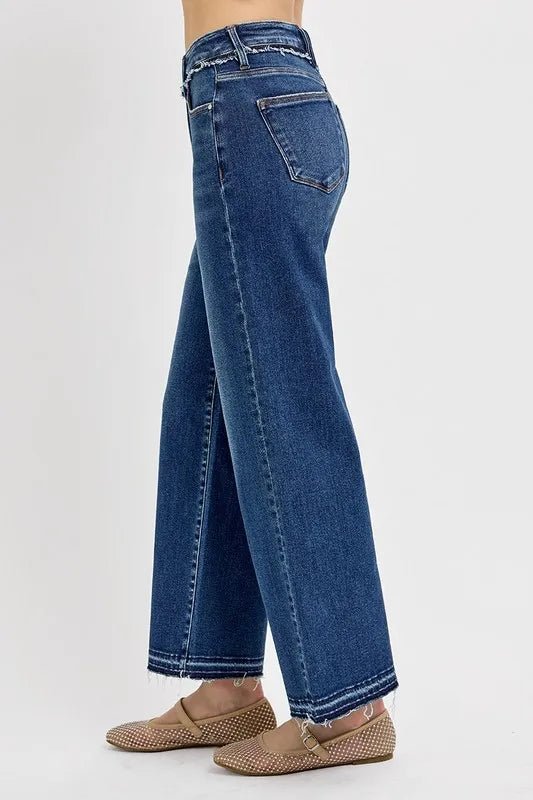 RISEN Full Size Tummy Control Bootcut Jeans Plus Size - THE AMERICAN BLUE