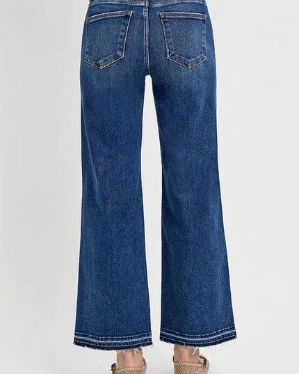 RISEN Full Size Tummy Control Bootcut Jeans Plus Size - THE AMERICAN BLUE