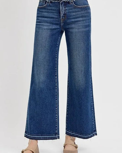 RISEN Full Size Tummy Control Bootcut Jeans Plus Size - THE AMERICAN BLUE