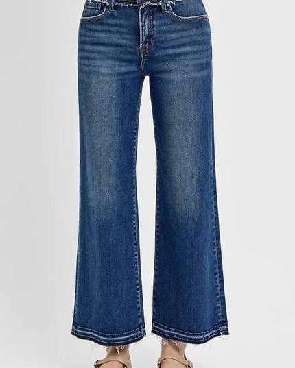 RISEN Full Size Tummy Control Bootcut Jeans Plus Size - THE AMERICAN BLUE