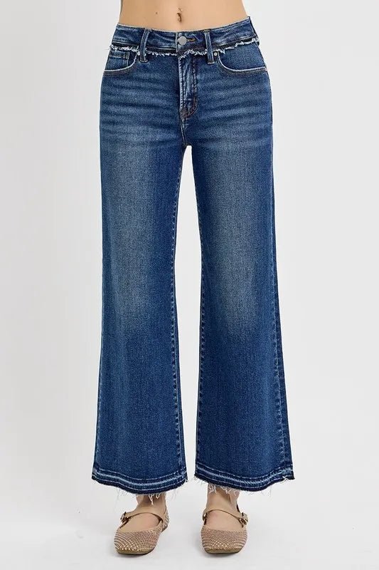 RISEN Full Size Tummy Control Bootcut Jeans Plus Size - THE AMERICAN BLUE