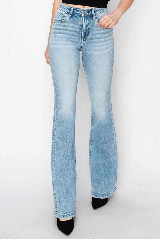 RISEN High Rise Bootcut Jeans - THE AMERICAN BLUE