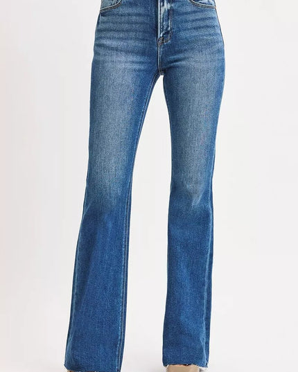 RISEN High Rise Flare Jeans - THE AMERICAN BLUE