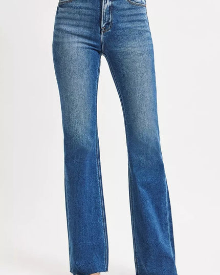 RISEN High Rise Flare Jeans - THE AMERICAN BLUE