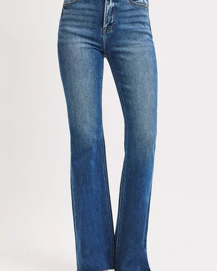 RISEN High Rise Flare Jeans - THE AMERICAN BLUE